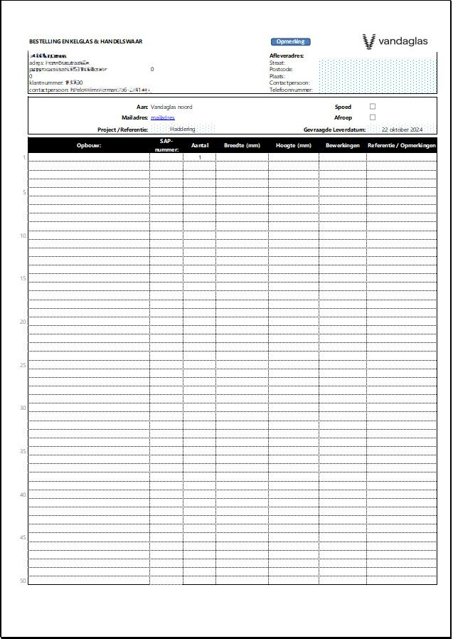 Bestelformulier