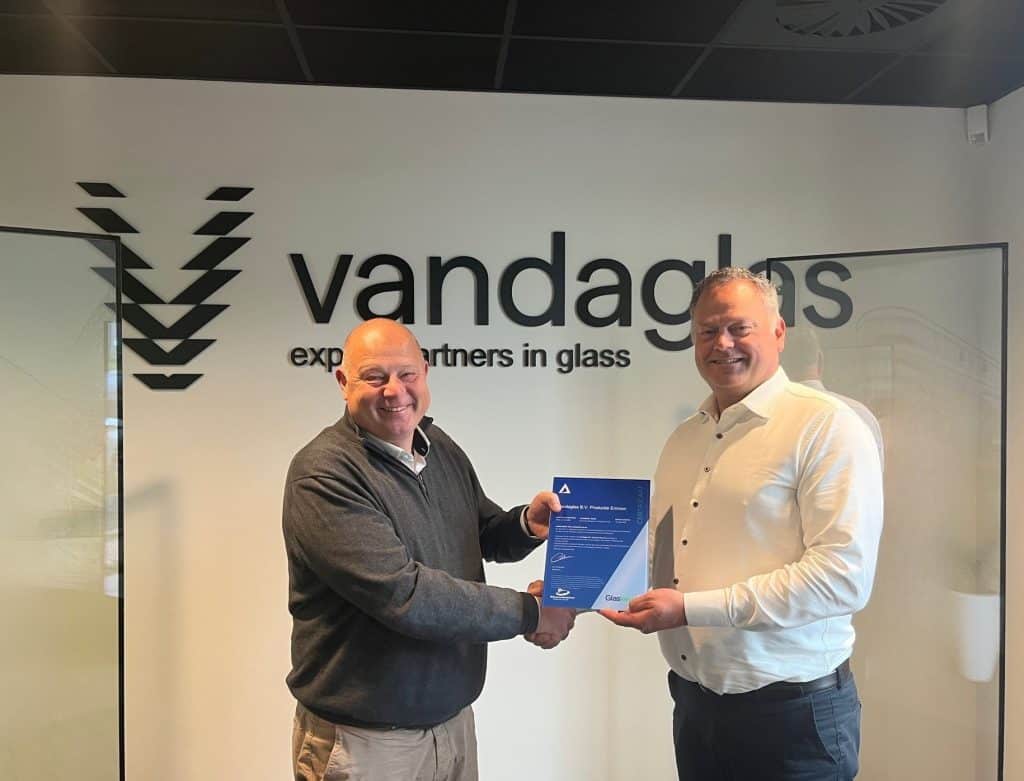 Vandaglas behaalt Glaskeur certificaat