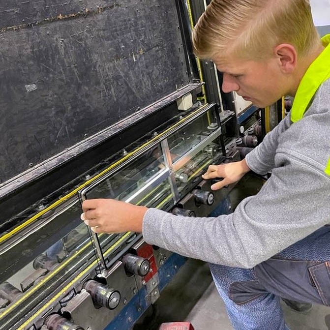 Kleine ruiten productie
